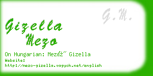 gizella mezo business card